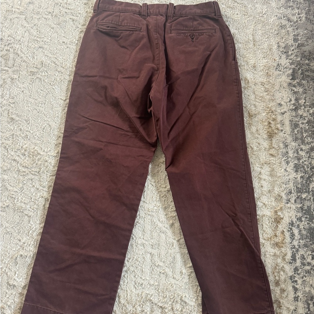 Men's L.L Bean Brown /red Pants 34/30 - Picture 2 of 4